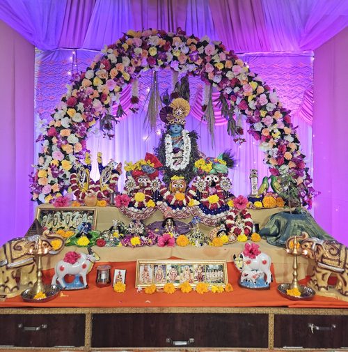 Deities on a decorated altar