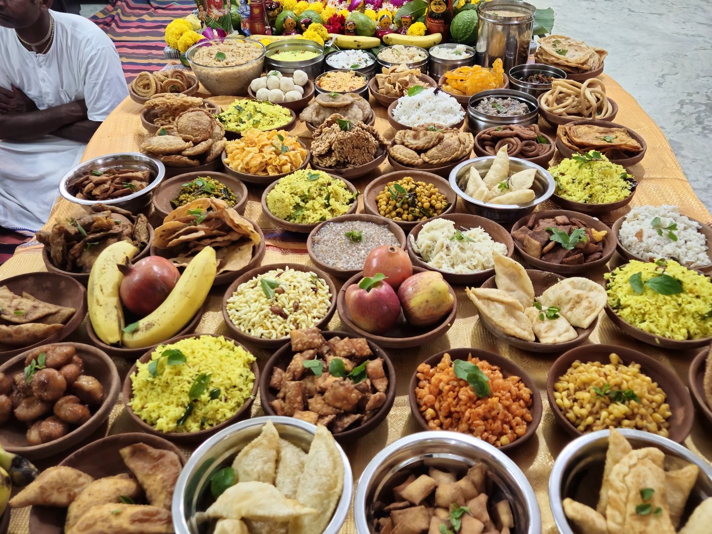 Prasadam offered at ISKCON Kamareddy